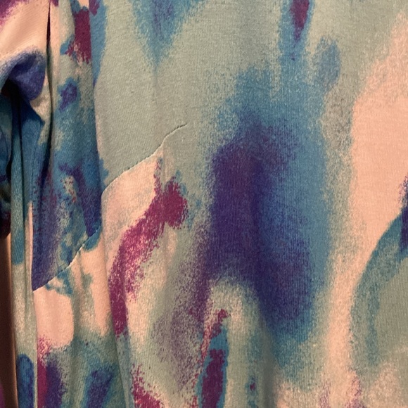 Belle by Kim Gravel 3/4 Sleeve Watercolor Print Tunic Top, Medium - Picture 8 of 8